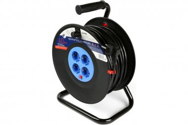 Фотография товара 'Smartbuy SBE-16-4-40-Z Удлинитель на катушке 4 гнезда 40м ПВС 3*1,5 16А/3,5кВт'