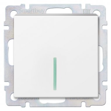 Фотография товара 'Smartbuy SBE-05w-10-SW12-1 Выключатель проходной 1-клавишный с индикатором 10А'