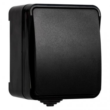 Фотография товара 'Smartbuy SBE-04b-10-SW1-0 Выключатель 1-клавишный 10А, IP 54, черный'