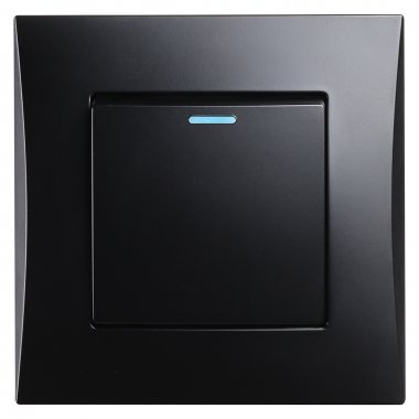 Фотография товара 'Smartbuy SBE-08b-10-SW1-1 Выключатель 1-клавишный с индикатором 10А черный Вега'