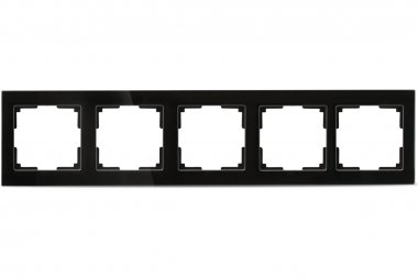 Фотография товара 'Smartbuy SBE-05b-Glass-FR-5 Рамка 5-местная стекло черная Нептун'