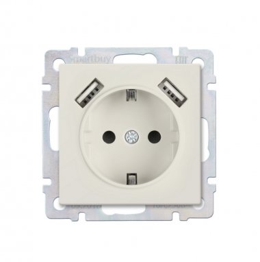 Фотография товара 'Smartbuy SBE-05i-16-S1-USB Розетка с заземлением и 2-мя USB 16А'