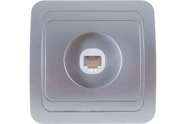 Фотография товара 'Smartbuy SBE-02s-S1-PH Розетка телефонная 1-местная серебро Марс'