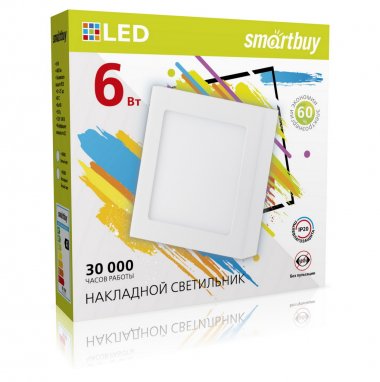 Фотография товара 'Smartbuy SBL-SqSDL-6-65K Накладной (LED) светильник Square SDL'