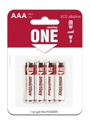 Фотография товара 'Smartbuy SOBA-3A04B-Eco Батарейка алкалиновая ONE LR03/4B (48/480)'
