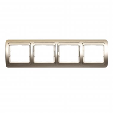 Фотография товара 'Smartbuy SBE-02c-00-FR-4 Рамка 4-местная горизонтальная шампань Марс'