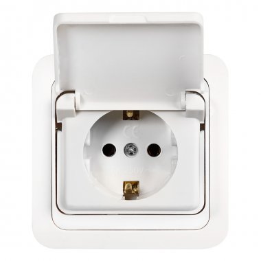 Фотография товара 'Smartbuy SBE-02w-16-S1-ZK-c Розетка 1-местная с заземлением и крышкой 16А'