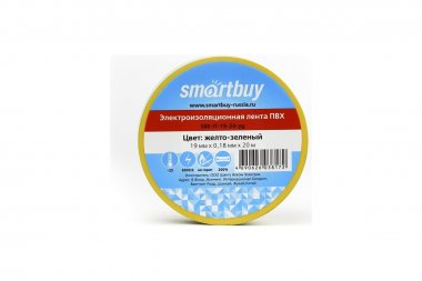 Фотография товара 'Smartbuy SBE-IT-19-20-yg Изолента, 0.18х19мм, 20 метров'