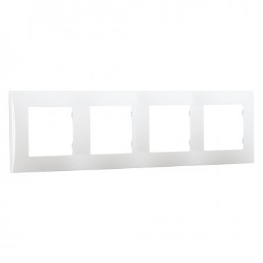 Фотография товара 'Smartbuy SBE-08w-00-FR-4 Рамка 4-местная горизонтальная белая Вега'