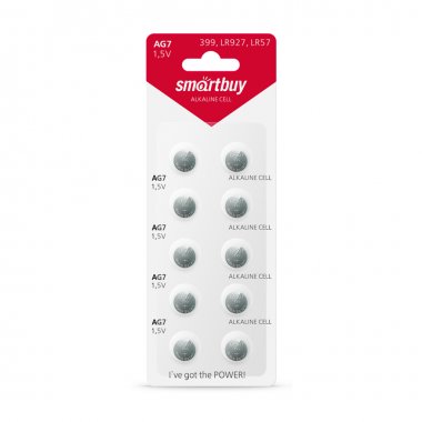 Фотография товара 'Smartbuy SBBB-AG7-10B Батарейка часовая AG7-10B (100/2000)'