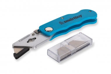 Фотография товара 'Smartbuy SBT-KNTF-18p1 Строительный нож, трапециевидное лезвие, складной'