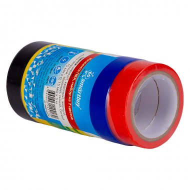 Фотография товара 'Smartbuy SBE-IT-15-5-7mix Изолента, набор из 7 цветов, 0.15х15мм, 5 метров'