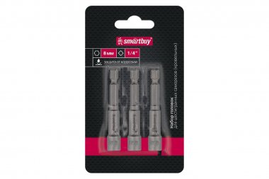 Фотография товара 'Smartbuy SBT-SSE-814 Набор головок для шестигр. саморезов 3 шт, 8 мм'