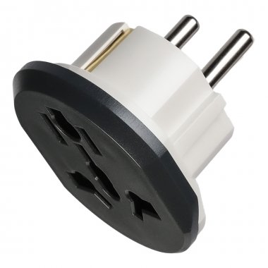 Фотография товара 'Smartbuy SBE-16-S06-w Универсальный переходник черно-белый 16А 250В'