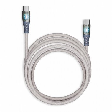 Фотография товара 'Smartbuy IK-3112FCTRANSP-GRAY Кабель для зарядки и передачи данных YPE C - TYPE C'