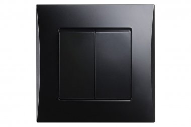 Фотография товара 'Smartbuy SBE-08b-10-SW22-0 Выключатель проходной 2-клавишный 10А черный Вега'