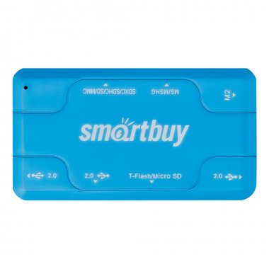 Фотография товара 'Smartbuy SBRH-750-B Картридер + Хаб 750, USB 2.0 3 порта+SD/microSD/MS/M2 Combo'