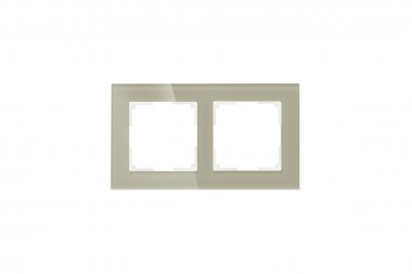 Фотография товара 'Smartbuy SBE-05br-Glass-FR-2 Рамка 2-местная стекло коричневая Нептун'