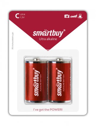 Фотография товара 'Smartbuy SBBA-C02B Батарейка алкалиновая LR14/2B (12/192)'