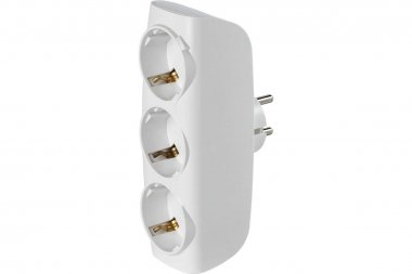 Фотография товара 'Smartbuy SBE-16-A04w-3z Разветвитель сетевой Тройник , 3 гнезда с заземлением 16А 250B'