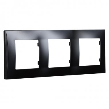 Фотография товара 'Smartbuy SBE-08b-00-FR-3 Рамка 3-местная горизонтальная черная Вега'