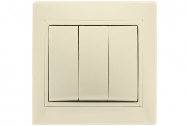 Фотография товара 'Smartbuy SBE-01i-10-SW3-0 Выключатель 3-клавишный 10А бежевый Венера'