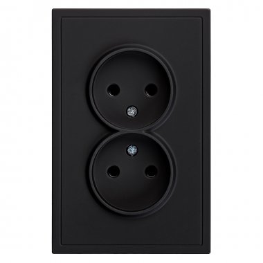 Фотография товара 'Smartbuy SBE-09b-10-S2-N Розетка двойная без заземления 10А'