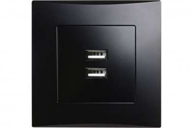 Фотография товара 'Smartbuy SBE-08b-16-S1-USB Розетка USB 2,1A черная Вега'