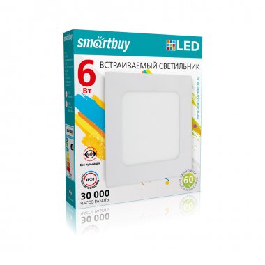 Фотография товара 'Smartbuy SBL-DLSq-6-65K Встраиваемый (LED) светильник DL'