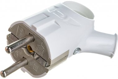 Фотография товара 'Smartbuy SBE-16-P03-w Вилка, с кольцом с заземлением белая 16А 250В'