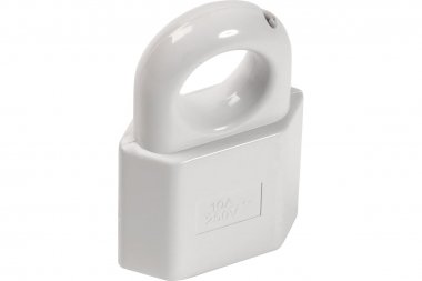 Фотография товара 'Smartbuy SBE-2.5-S10-w Штепсельное гнездо, под плоскую вилку с кольцом белое 6 А 250В'