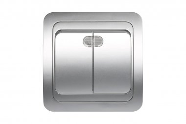 Фотография товара 'Smartbuy SBE-02s-10-SW2-1-c Выключатель 2-клавишный с индикатором 10А'