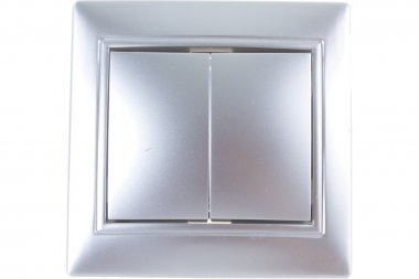 Фотография товара 'Smartbuy SBE-01s-10-SW2-0-c Выключатель 2-клавишный 10А серебро, Венера'