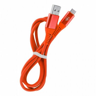 Фотография товара 'Smartbuy iK-3112ERG red Дата-кабель Type C кабель в рез.оплет. Gear'