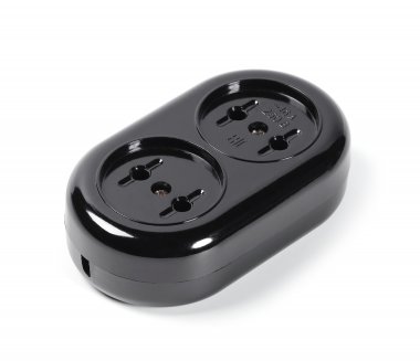 Фотография товара 'Smartbuy SBE-10-2-00-BN Колодка бакелитовая, 2 гнезда 10А/2,2кВт'