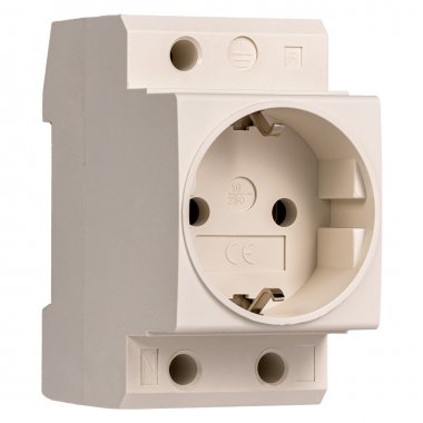 Фотография товара 'Smartbuy SBE-DRS-S1-Z Розетка на DIN-рейку 1-местная 16А, c/з'