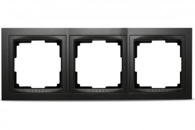 Фотография товара 'Smartbuy SBE-05b-Plastic-FR-3 Рамка 3-местная пластик черная Нептун'