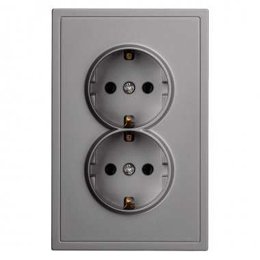 Фотография товара 'Smartbuy SBE-09g-16-S2-Z Розетка двойная с заземлением 16А'