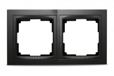 Фотография товара 'Smartbuy SBE-05b-Plastic-FR-2 Рамка 2-местная пластик черная Нептун'