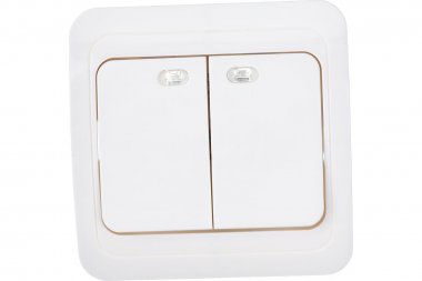 Фотография товара 'Smartbuy SBE-02w-10-SW2-1 Выключатель 2-клавишный с индикатором 10А'