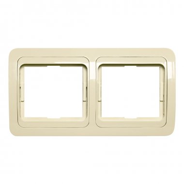 Фотография товара 'Smartbuy SBE-02i-00-FR-2 Рамка 2-местная горизонтальная бежевая Марс'