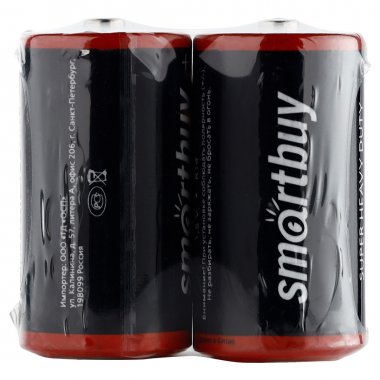 Фотография товара 'Smartbuy SBBZ-D02S Батарейка солевая R20/2S (24/288)'