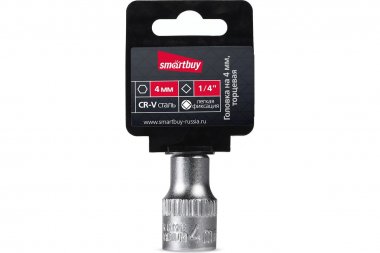 Фотография товара 'Smartbuy SBT-SW-4-14p1 Головка на 4 мм, торцевая, шестигранная, под квадрат 1/4"'