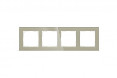 Фотография товара 'Smartbuy SBE-05br-Glass-FR-4 Рамка 4-местная стекло коричневая Нептун'