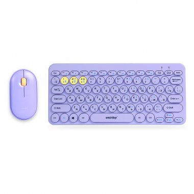 Фотография товара 'Smartbuy SBC-510590AG-V Комплект клавиатура+мышь 510590 фиолетовый 2,4G + BT'