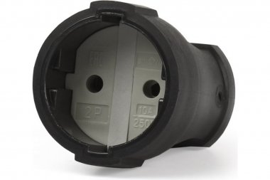 Фотография товара 'Smartbuy SBE-10-S03-b Штепсельное гнездо, без заземления черное ПВХ 10A 250B'