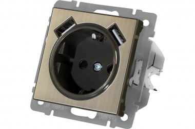 Фотография товара 'Smartbuy SBE-05gn-16-S1-USB Розетка с заземлением и 2-мя USB 16А'