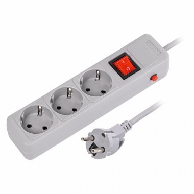 Фотография товара 'Smartbuy SBSP-3-50-G Сетевой фильтр 16А, 3500 Вт, 3 гнезда, без з/ш, с з/к, ПВС'