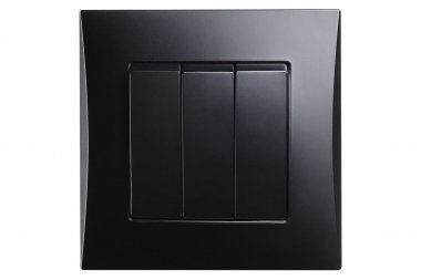 Фотография товара 'Smartbuy SBE-08b-10-SW3-0 Выключатель 3-клавишный 10А черный Вега'