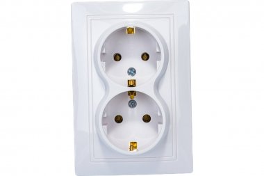 Фотография товара 'Smartbuy SBE-01w-16-S2-Z-c Розетка двойная одноместная с заземлением 16А'
